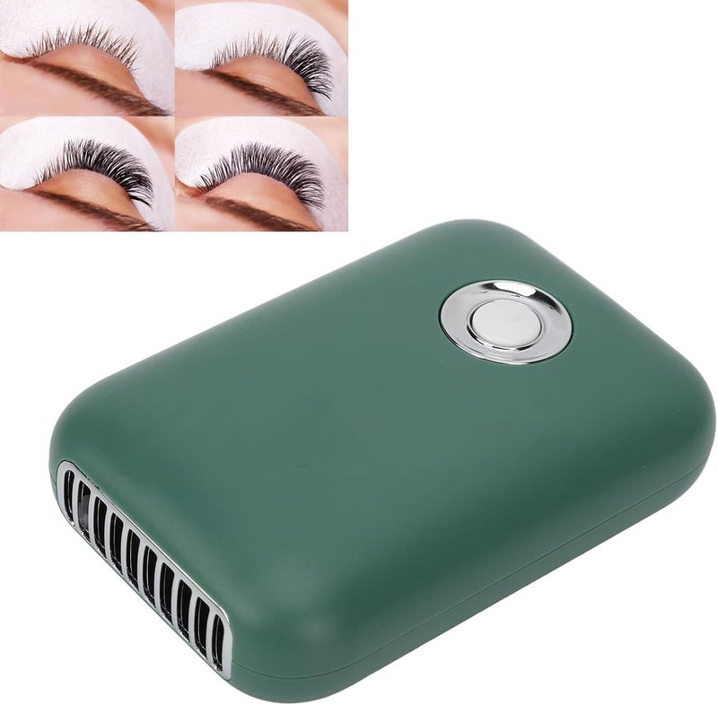woobles Eyelash Dryer Fan, Mini Eyelash Fan Air Conditioning USB Rechargeable Portable Fan for Eyelash Extension Dryer, Eyelash Blow Dryer Lash Fan Dryer(Green) - Image 3